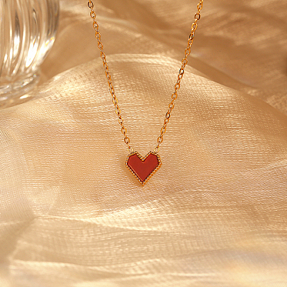 Stainless Steel Heart Pendant Necklaces