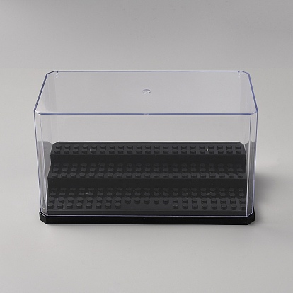 3-stufige Vitrine für Actionfiguren aus Kunststoff, rechteckige Minifiguren-Organizer-Präsentationsbox, für Blockbau, Modellspeicher