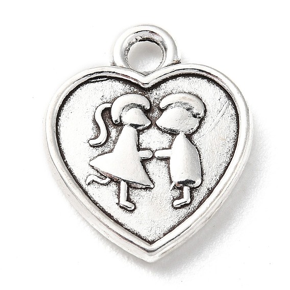 Tibetan Style Alloy Pendants, Heart