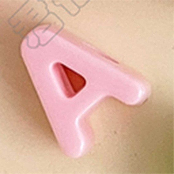 Непрозрачный акрил европейского бисера, бусины с большим отверстием, буква а/м