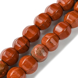 Natural Red Jasper Beads Strands, Faceted, Round