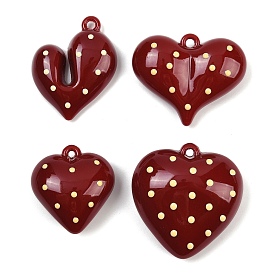 Подвески из непрозрачной акриловой эмали, сердце