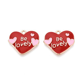 Подвески из эмали и сплава, сердце прелести, золотые