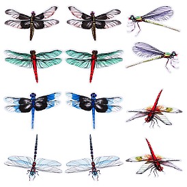 Waterproof PVC Anti-collision Window Stickers, Glass Door Protection Window Stickers, Mixed Dragonfly Patterns