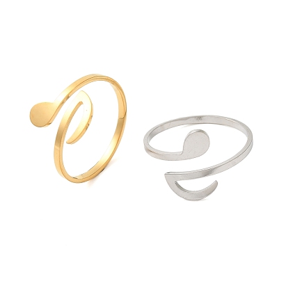 304 открытые манжеты из нержавеющей стали для женщин, музыкальная нота