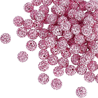Pave disco бусины, Бусины со стразами, полимерная глина , круглые