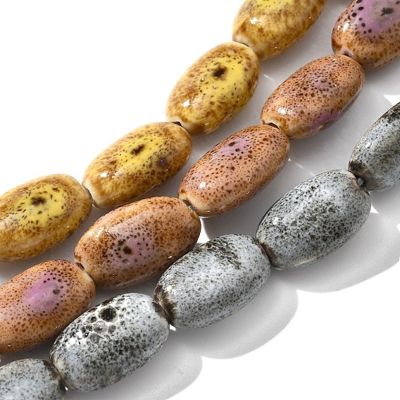 Фарфора ручной работы бисер нитей, овальные