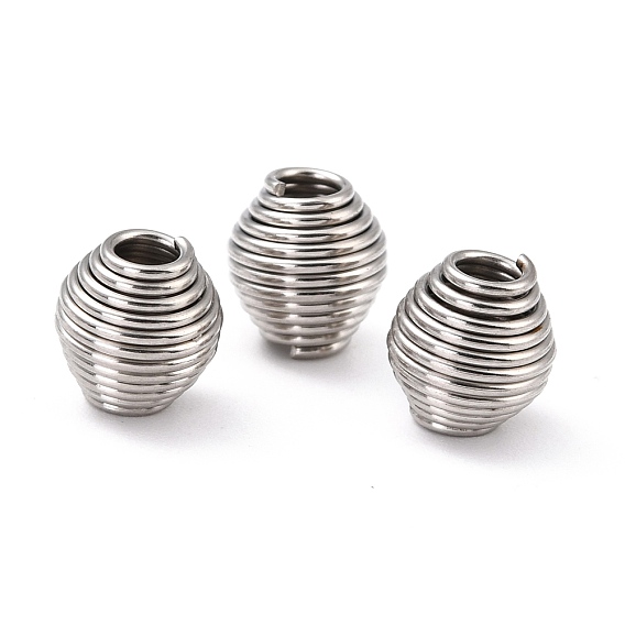 304 Edelstahlfeder Perlen, Spule Perlen, Doppelkegel