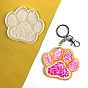DIY Silicone Dog Paw Prints with Mandala Pattern Pendant Molds, Resin Casting Molds, for UV Resin, Epoxy Resin Craft Making