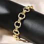 Латунные браслеты-цепочки с кольцами для женщин и мужчин, долговечный, стойки покрытие, без кадмия и без свинца
