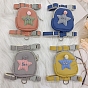 Adjustable Polyester Dog Harness & Leash Set, Non-Stretch Puppy Harness Backpacks, Star Pattern