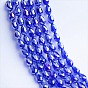 Electroplate Transparent Glass Beads Strands, AB Color Plated, Faceted, Teardrop