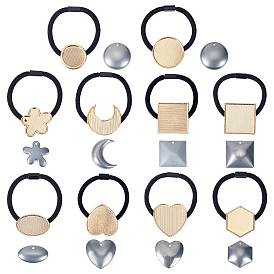 10сумки 10 стили металлические эластичные резинки для волос фурнитура