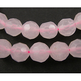 Natural Rose Quartz Gemstone Beads, Round, 4mm, Hole: 0.8mm, about 93pcs/strand, 15 inch