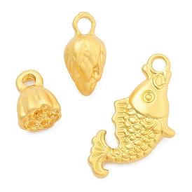 Alloy Pendants, Lotus, Fish, Charms