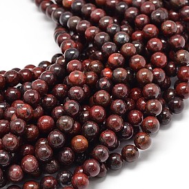 Naturelles bréchiques rondes de jaspe perles brins