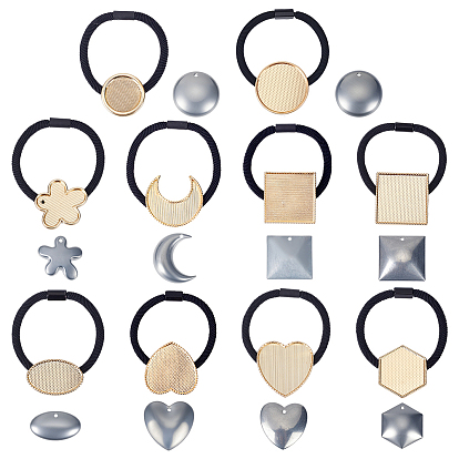 10сумки 10 стили металлические эластичные резинки для волос фурнитура