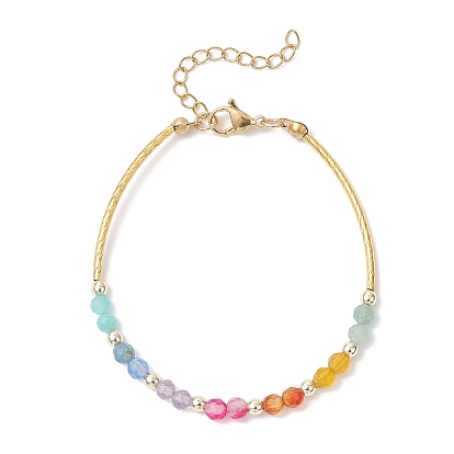 Браслеты из синтетического гематита чакры, натурального сердолика, агата, зеленого авантюрина, аметиста, амазонита и латунных бусин для женщин