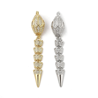 Застежки-кнопки из латуни с микропаве из прозрачного кубического циркония, без кадмия, без никеля и без свинца