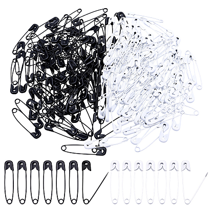 200Pcs 2 Colors Spray Painted Iron Safety Pins, Cadmium Free & Nickel Free & Lead Free