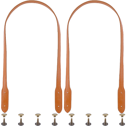 2Ремешок для сумки из искусственной кожи, с заклепками, для аксессуаров для замены сумок