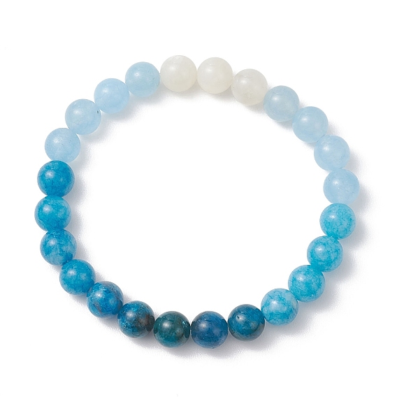 8.5браслеты из натуральных драгоценных камней круглой формы с эластичными бусинами