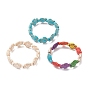 Dyed Synthetic Turquoise Tortoise Beaded Stretch Bracelet for Kids