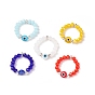 Glass & Lampwork Evil Eye Beaded Finger Ring for Women
