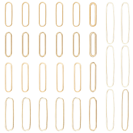 30Pcs 5 Style Brass Linking Rings, Long-Lasting Plated, Oval