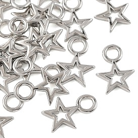 SHEGRACE Brass Star Charms, Cadmium Free & Nickel Free & Lead Free