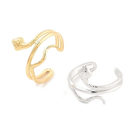 304 Stainless Steel Snake Open Cuff Rings for Women