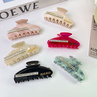 Заколка для волос со сверкающими стразами для женщин — элегантный зажим в форме дуги, подходящий для хвоста