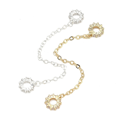 Латунь микропаве прозрачный кубический цирконий европейский бисер, кольцо, с кабельным цепи, долговечный, стойки покрытие