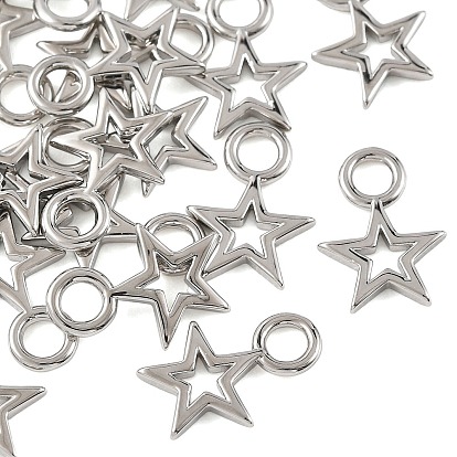 SHEGRACE Brass Star Charms, Cadmium Free & Nickel Free & Lead Free
