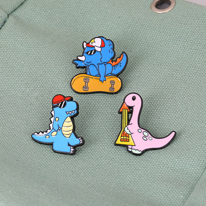 Dinosaur Enamel Pin, Alloy Brooch for Backpack Clothes
