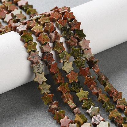 Природные Unakite бисер нитей, звезда