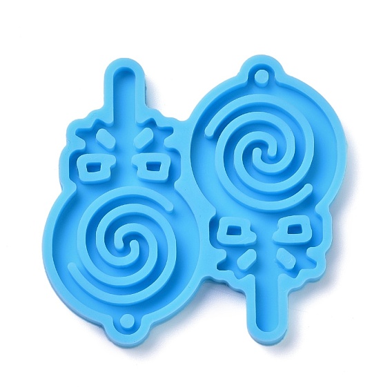 DIY Pendant Silicone Molds, for Earring Making, Resin Casting Molds, For UV Resin, Epoxy Resin Jewelry Making, Lollipop