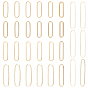 30Pcs 5 Style Brass Linking Rings, Long-Lasting Plated, Oval