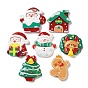 Christmas Theme Opaque Resin Cabochons, for Jewelry Making