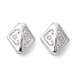 Perles en alliage, plaqué longue durée, losange
