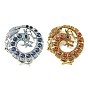 Alloy Rhinestone Lapel Pin Brooches, Dragon