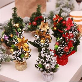 Mini Christmas Decoration Tree Christmas Tree Christmas Holiday Decorations Exquisitely Decorated Small Tree Belt Ornaments Set Up