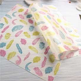 Coated Paper Greaseproof Wrap Tissue, for Kitchen Baking Supplies, Feather Pattern