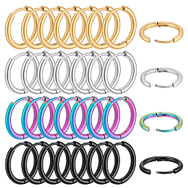 32шт. 4 цвета серьги-кольца из нержавеющей стали