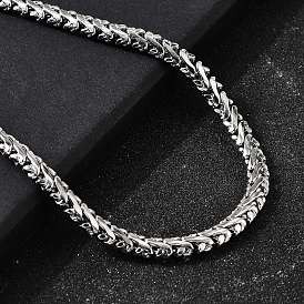 5мм 304 ожерелья из нержавеющей стали с цепочкой из пшеницы для мужчин, не тускнеет