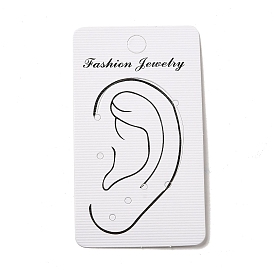 Ear Print Paper Display Cards, Used For Earrings, Rectangle
