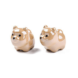 УФ Бусины акриловые, радужный, коричневая собака