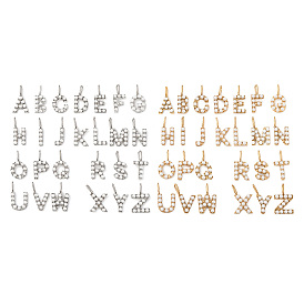 26 шт. 304 подвески из нержавеющей стали, Письмо ~ Z, с пластиковыми бусинами из искусственного жемчуга