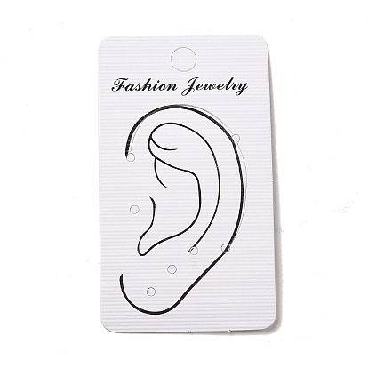 Ear Print Paper Display Cards, Used For Earrings, Rectangle