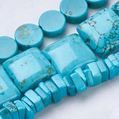 Natural Magnesite Beads Strands, Dyed